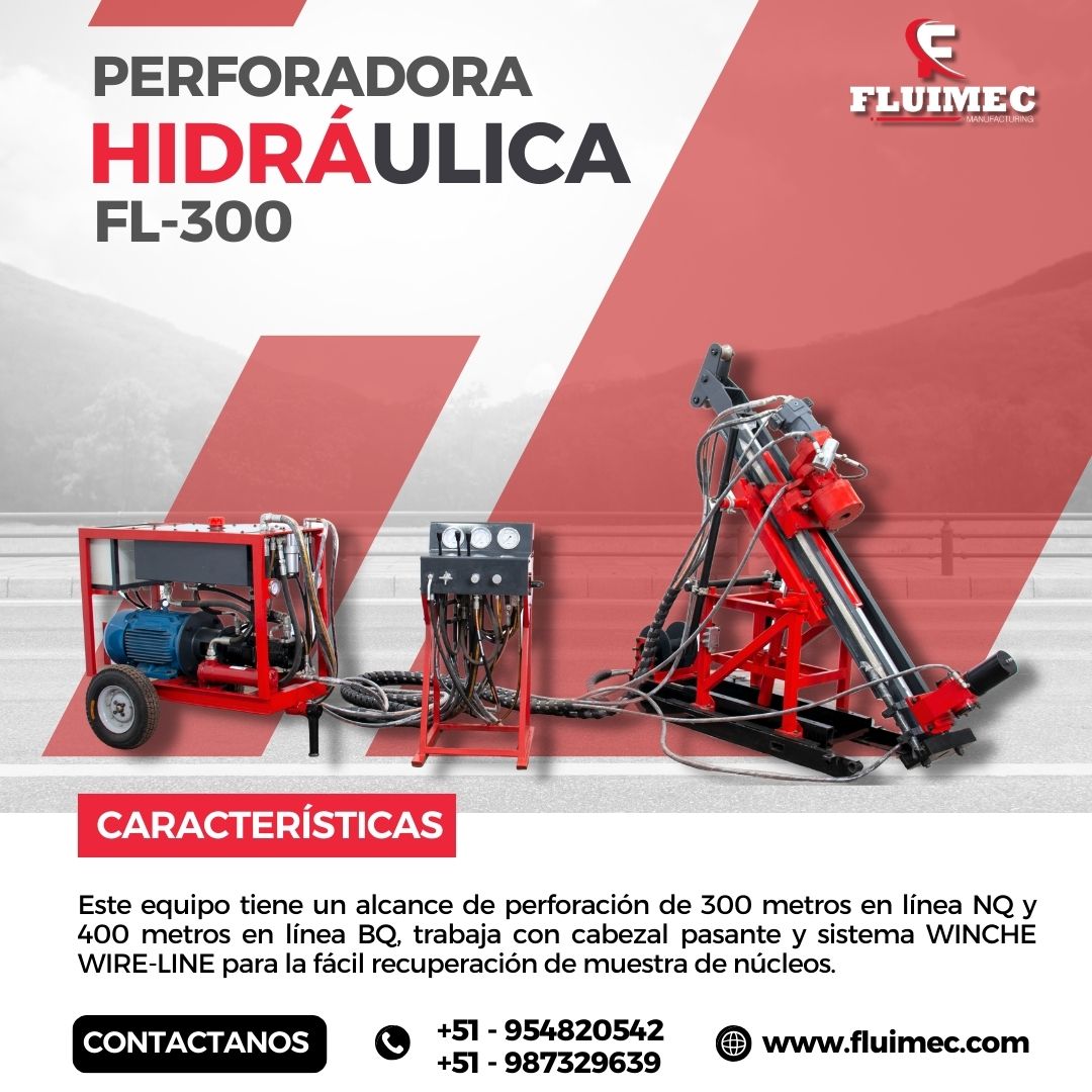 Perforadora FL-300 sistema WINCHE WIRE-LINE FLUIMEC